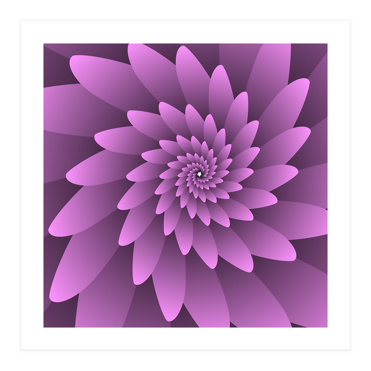 3 D Floral Modern Pink Art (Print Only)