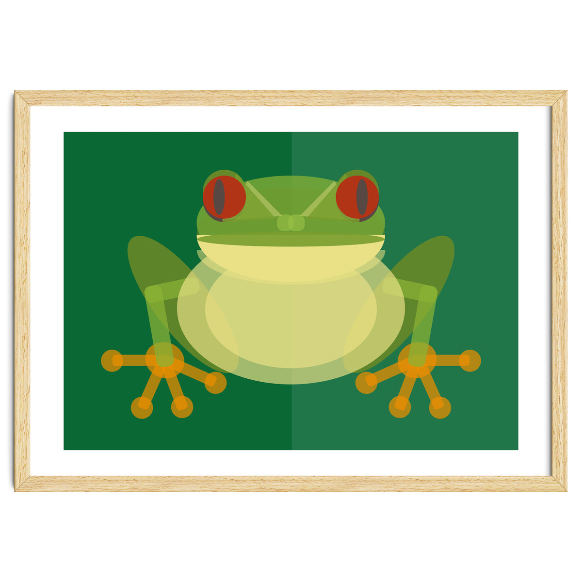 Mid Century Geometric Tree Frog