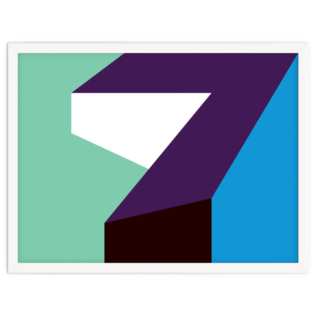 Geometric Shapes No. 60 - purple, mint & purple