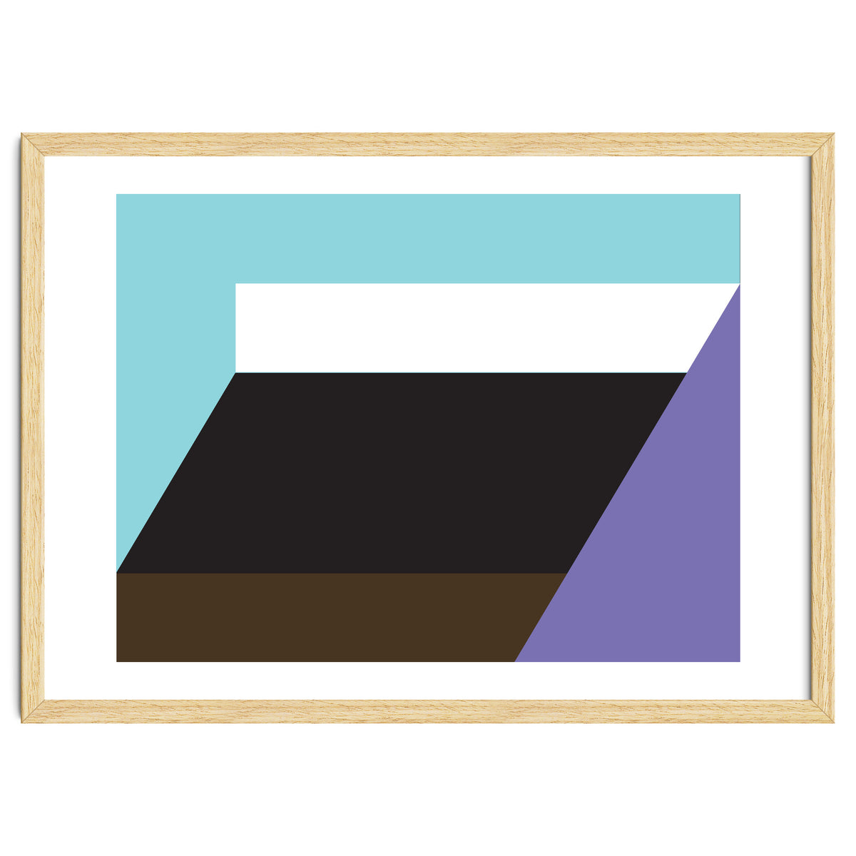 Geometric Shapes No. 34 - purple, blue & black