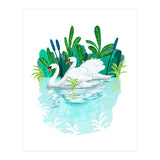 Swans In Love (Print Only) thumbnail