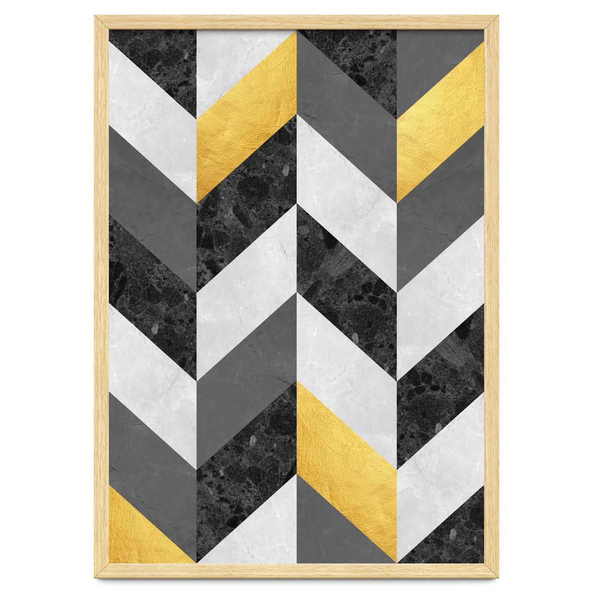 Chevron gold and marble