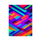 Eclectic Alignment, Abstract Maximalist Geometric Painting, Contemporary Modern Shapes, Pop Of Color (Print Only) thumbnail