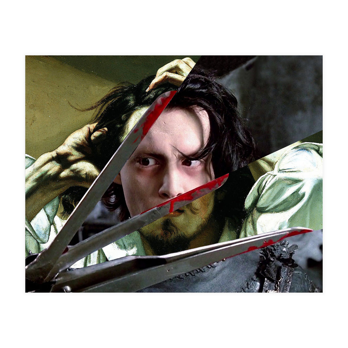 Courbet's The Desperate Man And Edward Scissorhands (Print Only)
