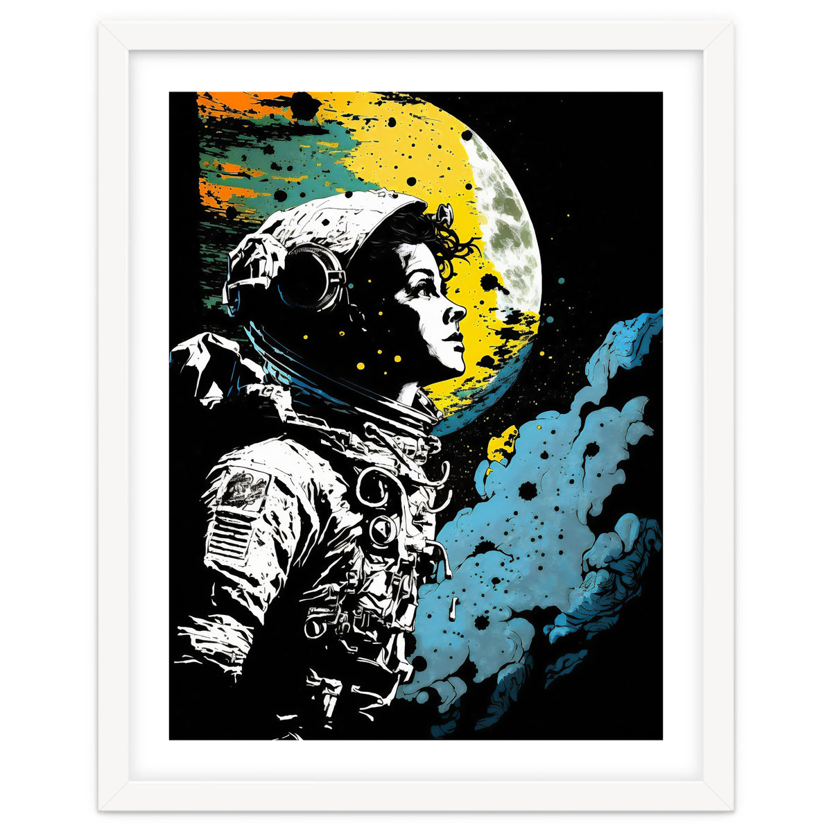 Astronaut Girl Illustration
