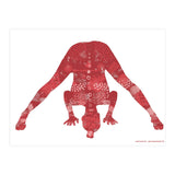 Prasarita Padottanasana in Red (Print Only) thumbnail