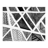 Geometric doodle pattern in black and white (Print Only) thumbnail