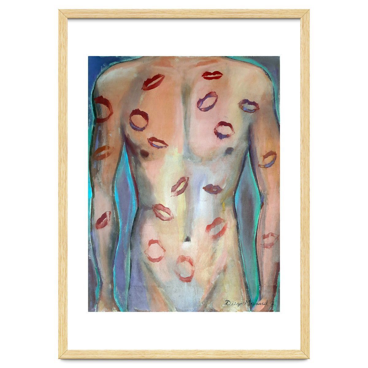 Torso Masculino Con Besos