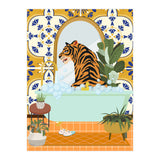 Tiger Bathing in Moroccan Style Bathroom (Print Only) thumbnail
