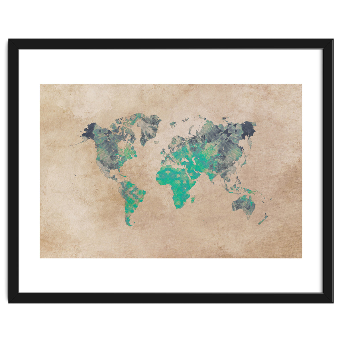 world map green