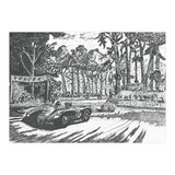 Jaguar C-Type Classic Le Mans Ink Drawing (Print Only) thumbnail