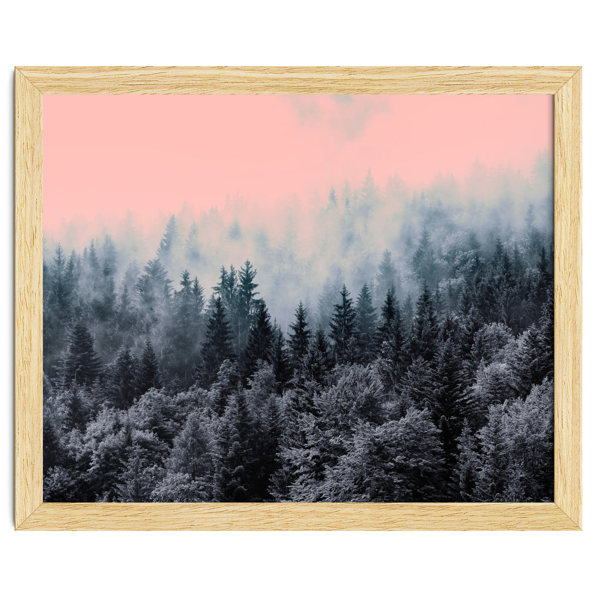 Forest in gray and pink