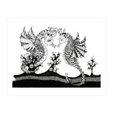 Seahorse Dragons Love Illustration (Print Only) thumbnail