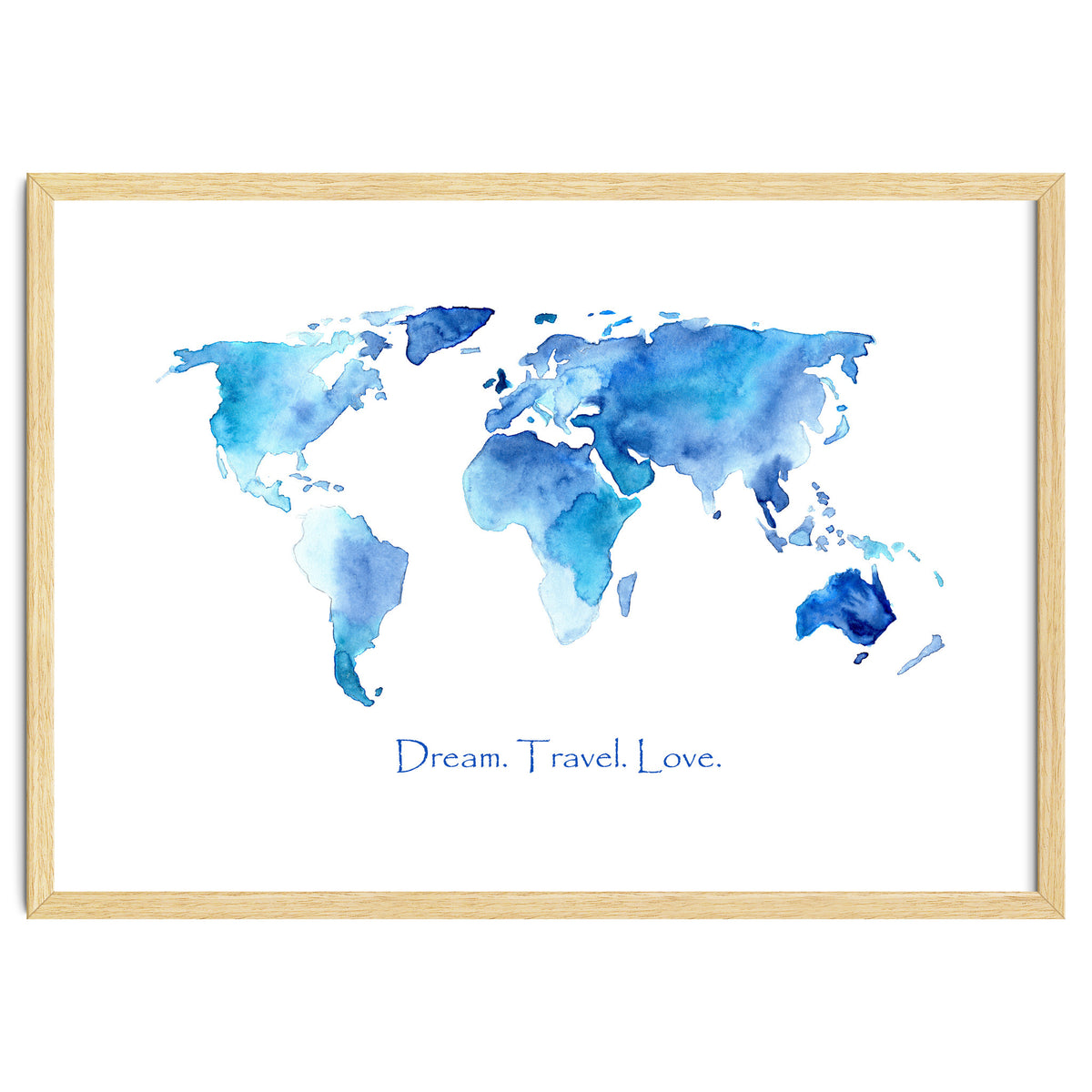 Dream. Travel. Love || watercolor