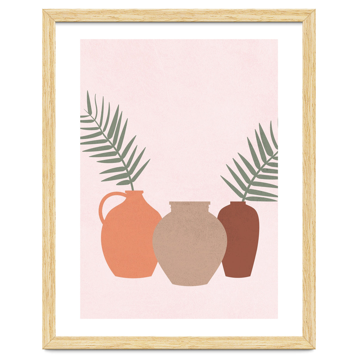 Palm Leaves Pottery Minimal Boho