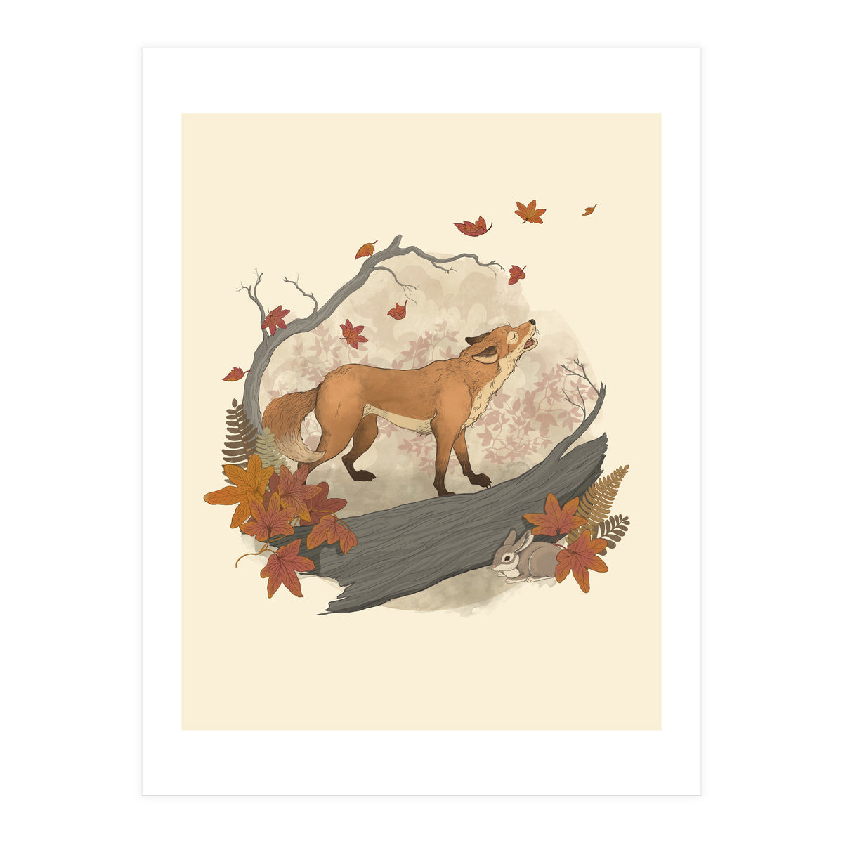Fox And Rabbit (Print Only)
