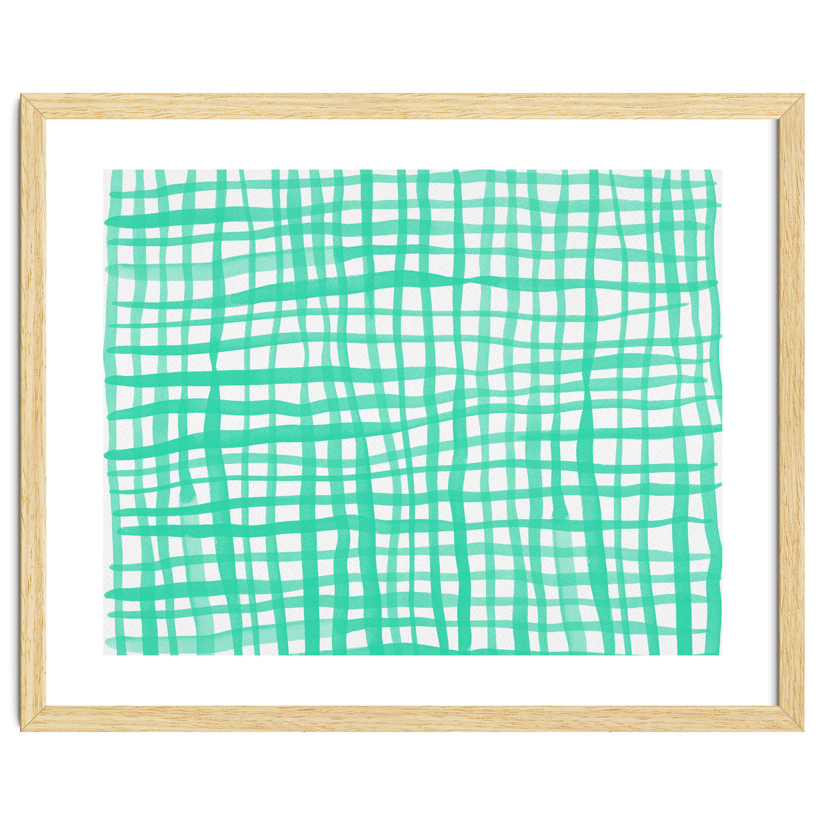 Aqua gingham pattern