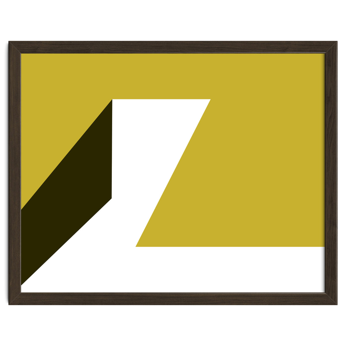 Geometric Shapes No. 78 - mustard, black & white