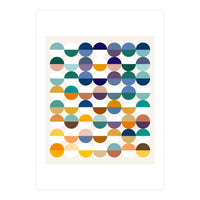 Modern Retro Geometric Half Empty, Half Full (Print Only)