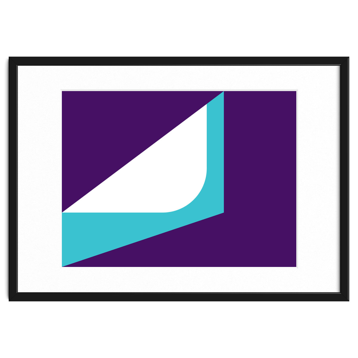 Geometric Shapes No. 22 - teal & purple