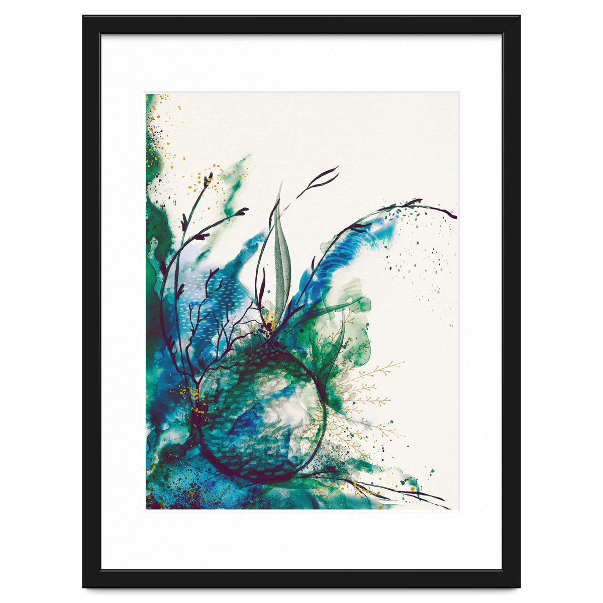 Abstract Sea Watercolour