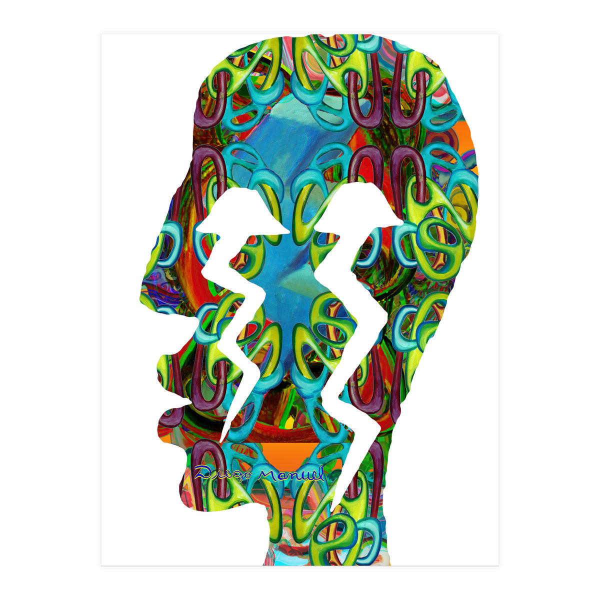 Perfil Con Rayos 4  (Print Only)