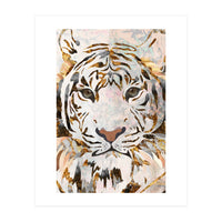 Grungy Tiger Gold and White (Print Only)