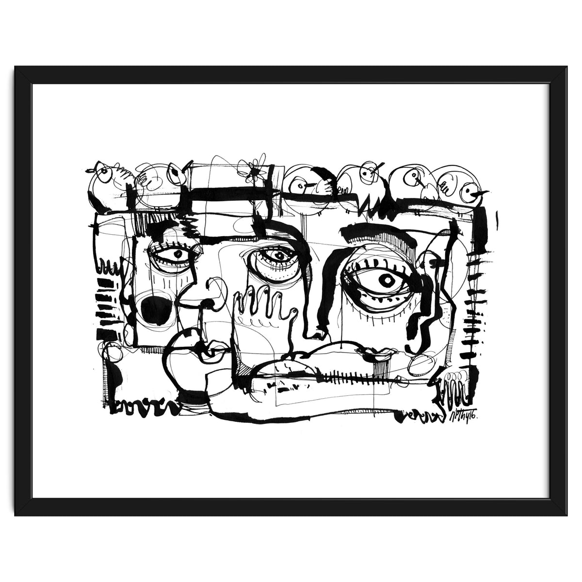 Birds on a Wire - b&w