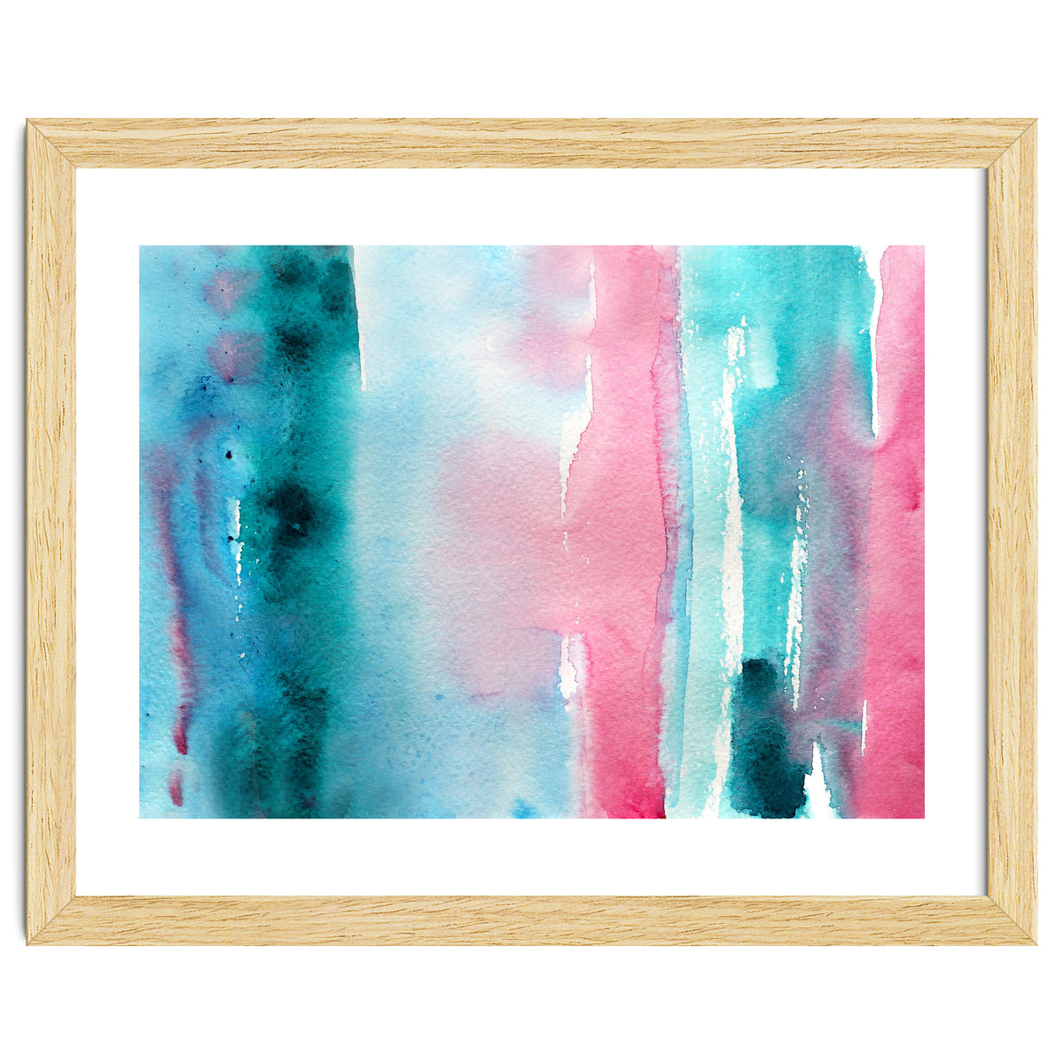 Turquoise love || abstract watercolor