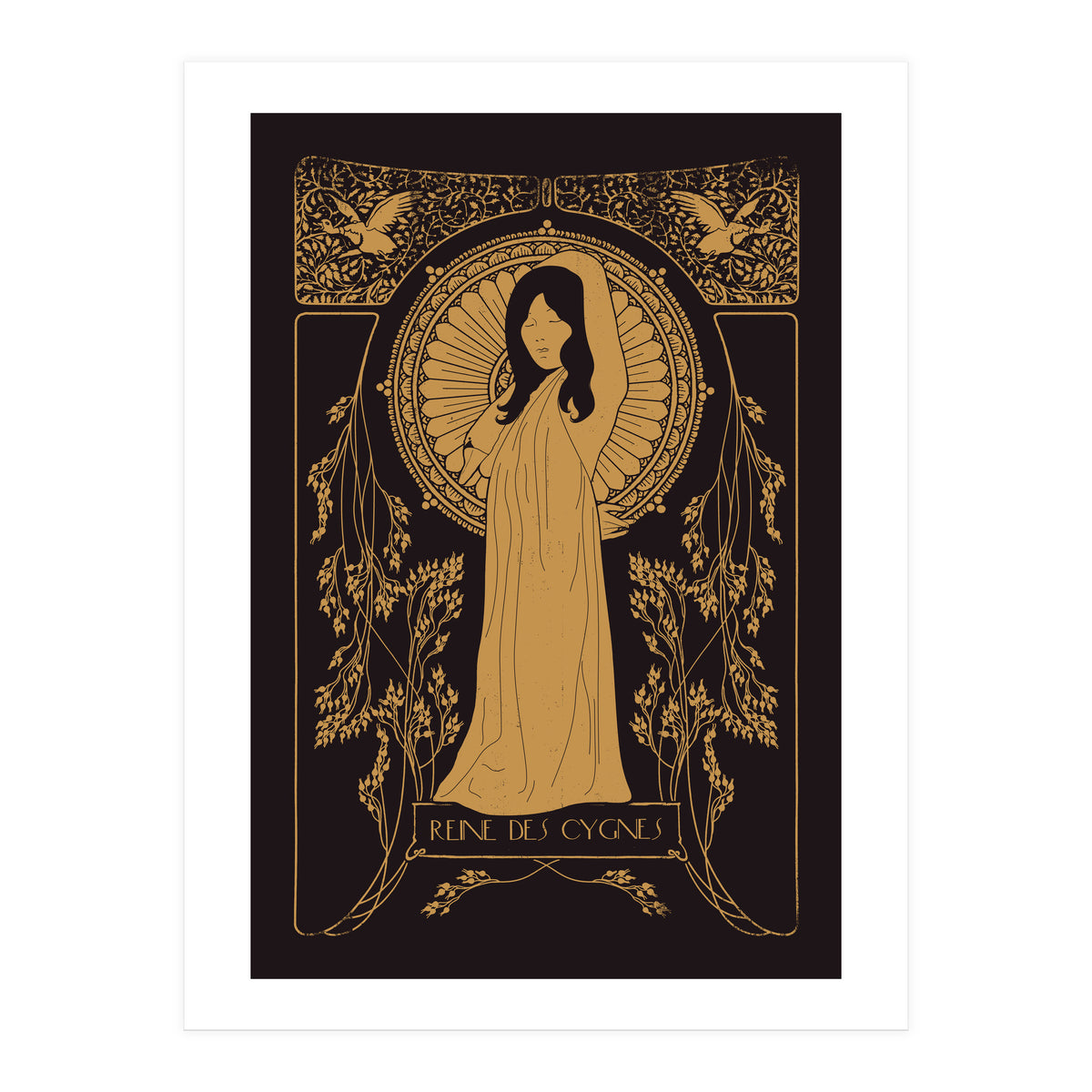 Reine Des Cygnes Golden (Print Only)