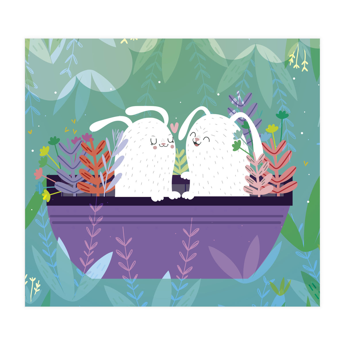 Rabbits in love (Print Only)