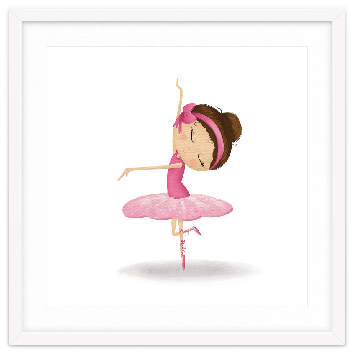 Adorable Twirling Ballerina Nursery Print