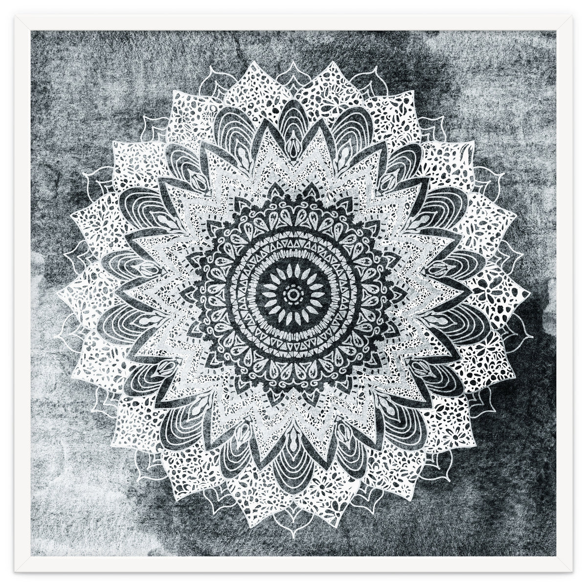 Bohochic Mandala In Gray