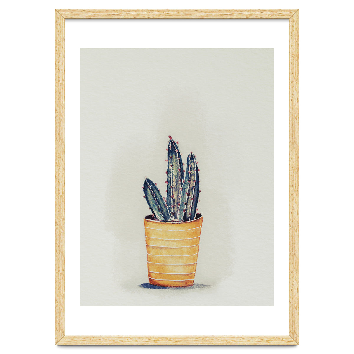 Cactus in yellow pot