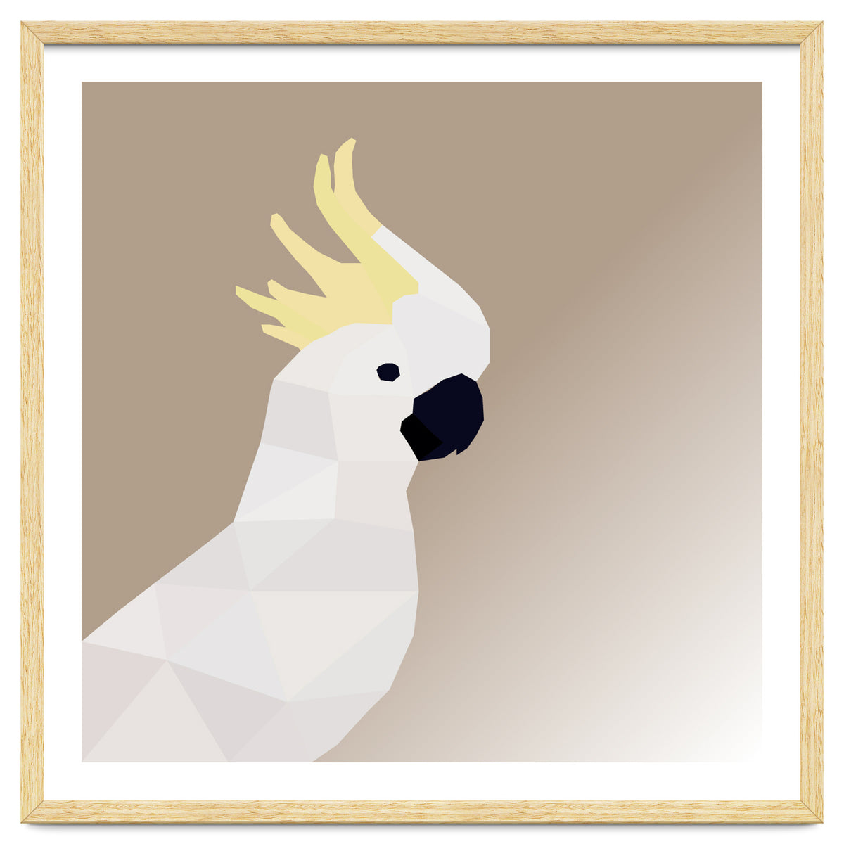 Cockatoo Bird Low Poly Art