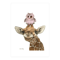 Giraffe and Owl (Print Only)