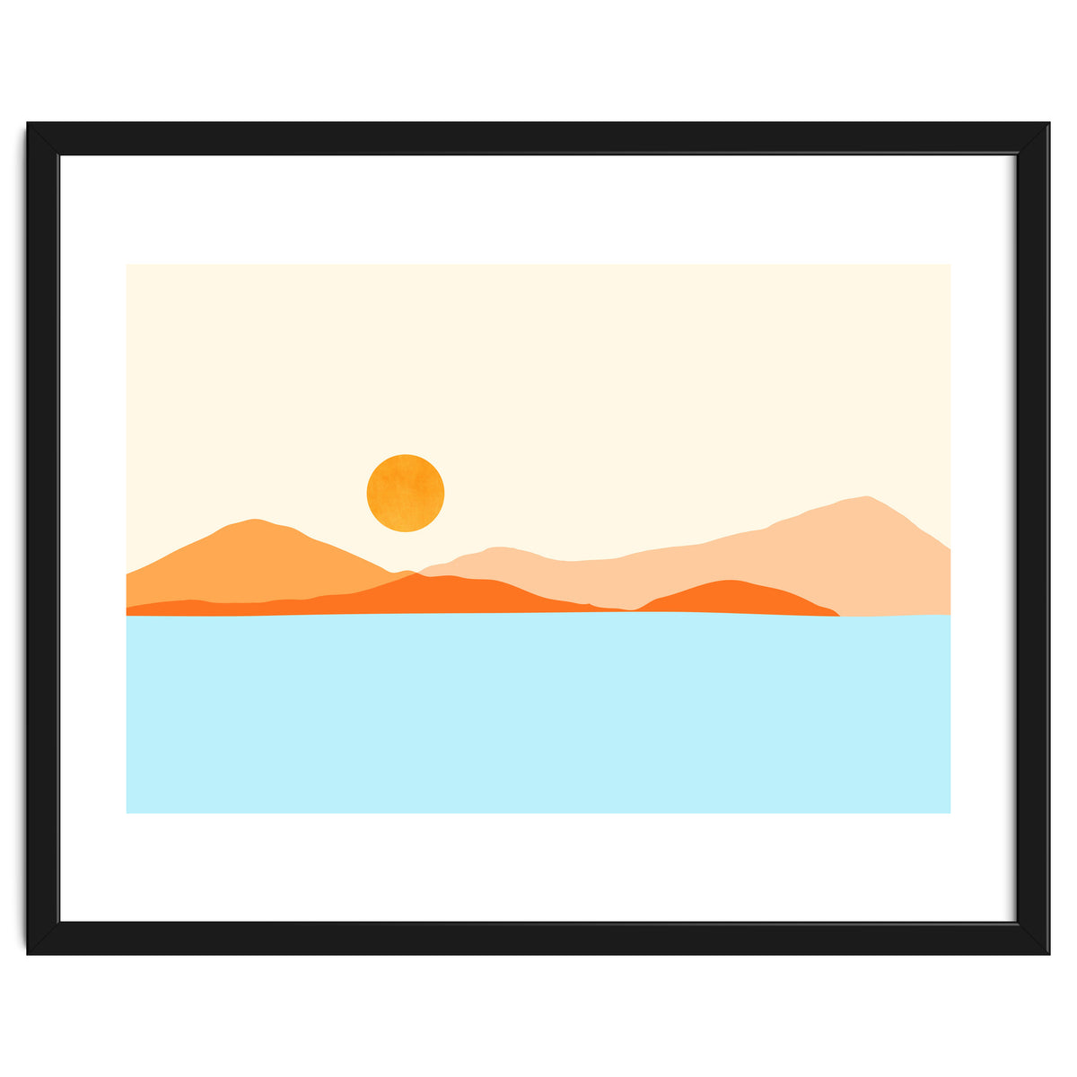 Desert Sea Minimal Landscape