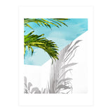 Palms In My Backyard, Tropical Greece Architecture Travel Painting, Summer Scenic Building  (Print Only) thumbnail