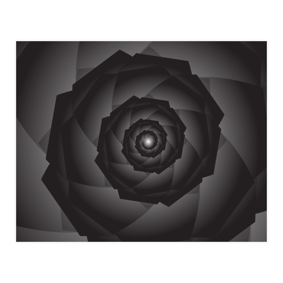 Mono Chrome Tech Spiral Pattern (Print Only)