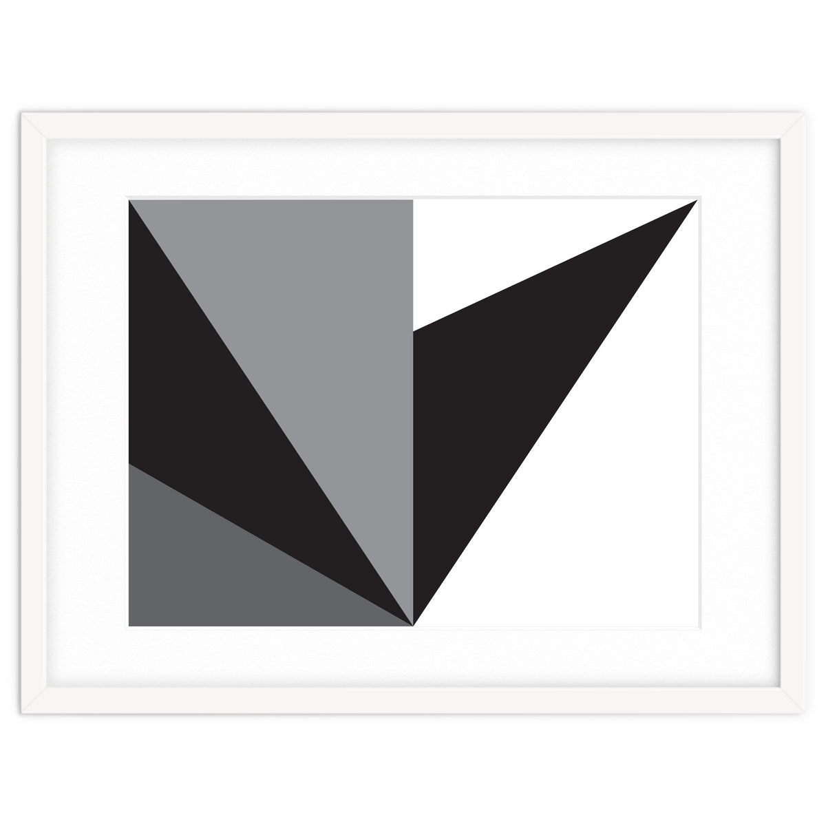 Geometric Shapes No. 76 - black, white & grey