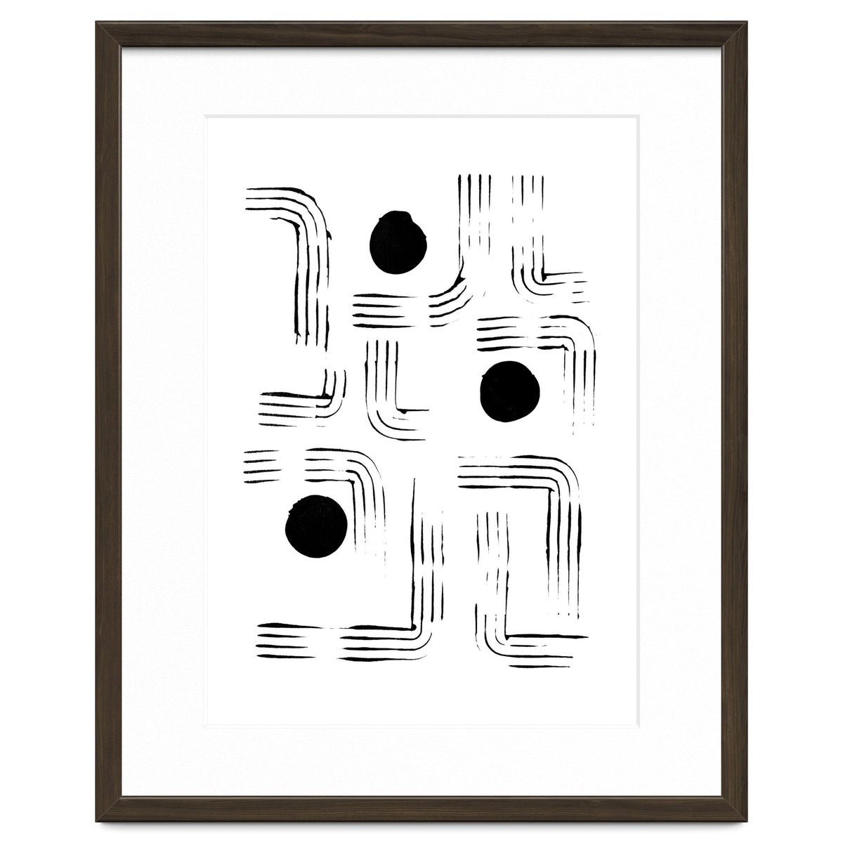 Mid-Century Modern Monochrome Print #1
