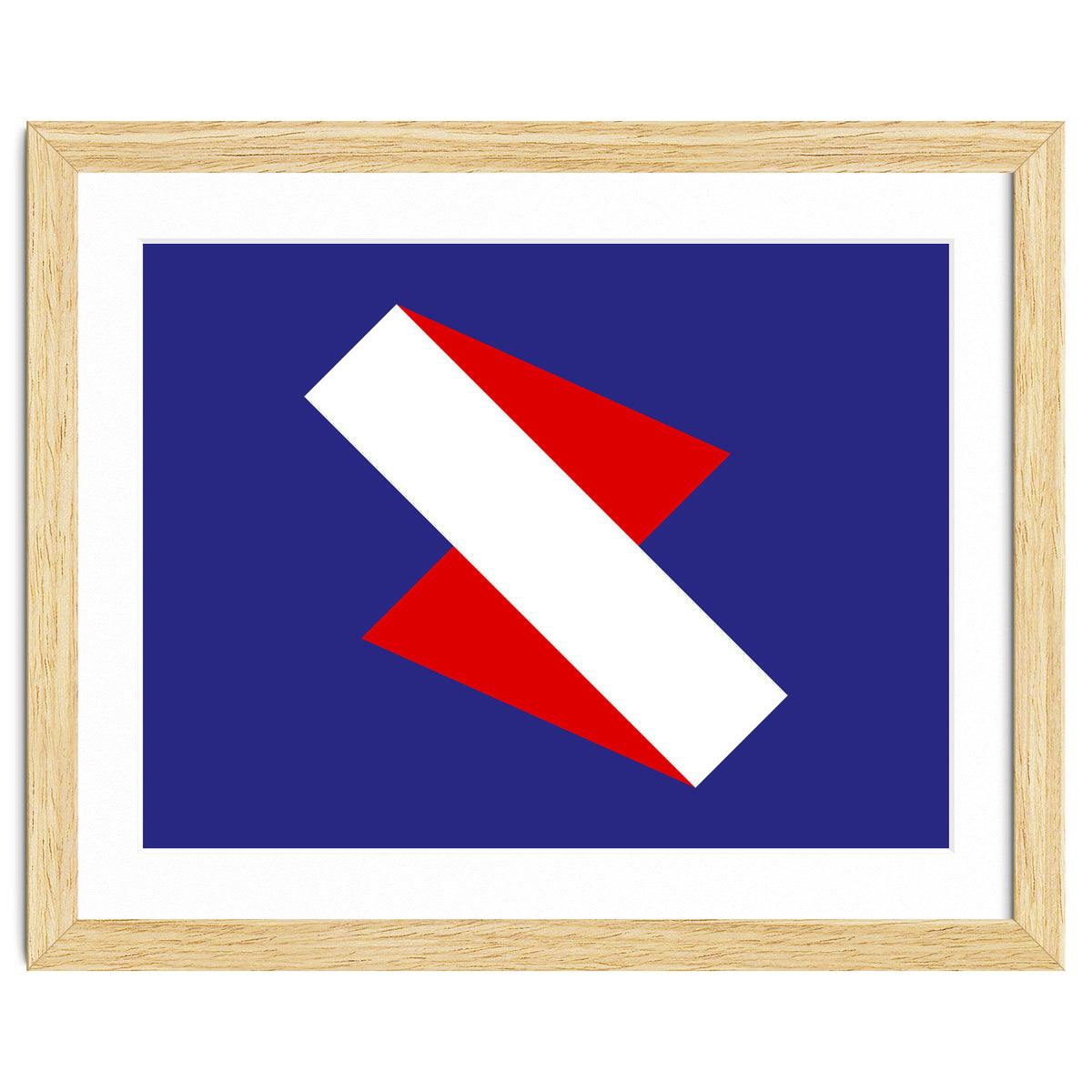 Geometric Shapes No. 68 - red & royal blue