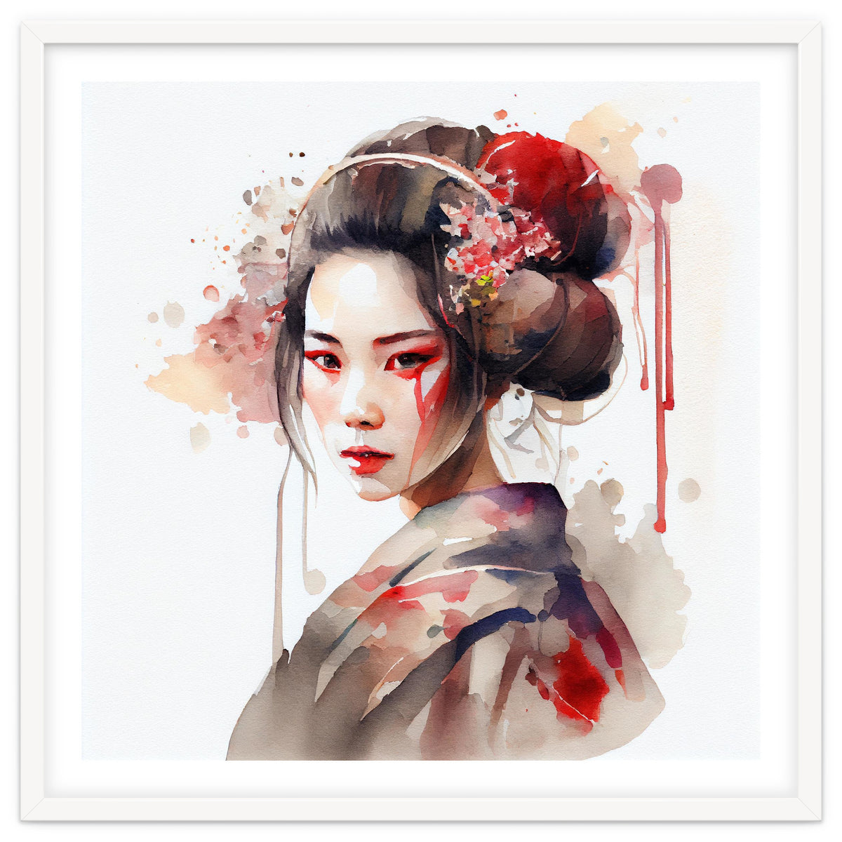 Watercolor Modern Geisha #2