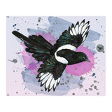 A watercolor drawing of a flying magpie (Print Only) thumbnail