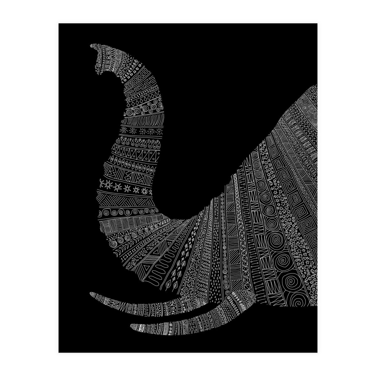 Elephant (on Black) (Print Only)