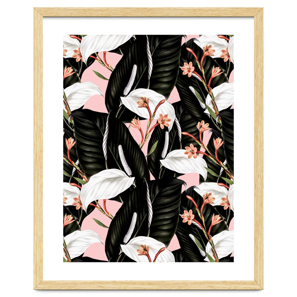 Flowery exotic botanical pink