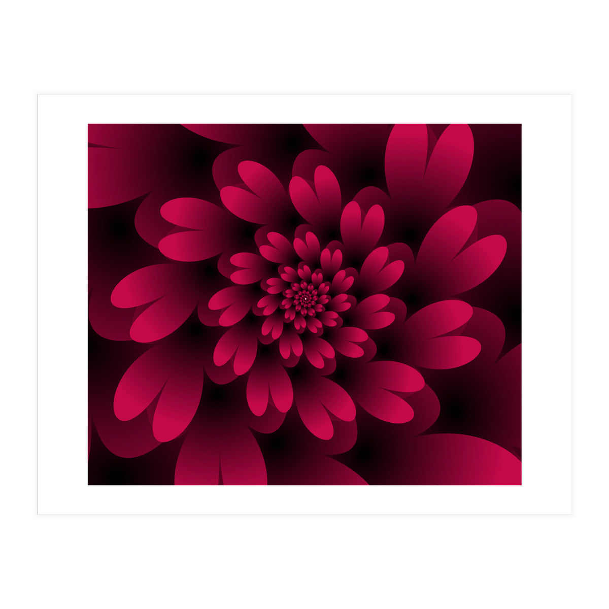 Red Floral Satin  (Print Only)