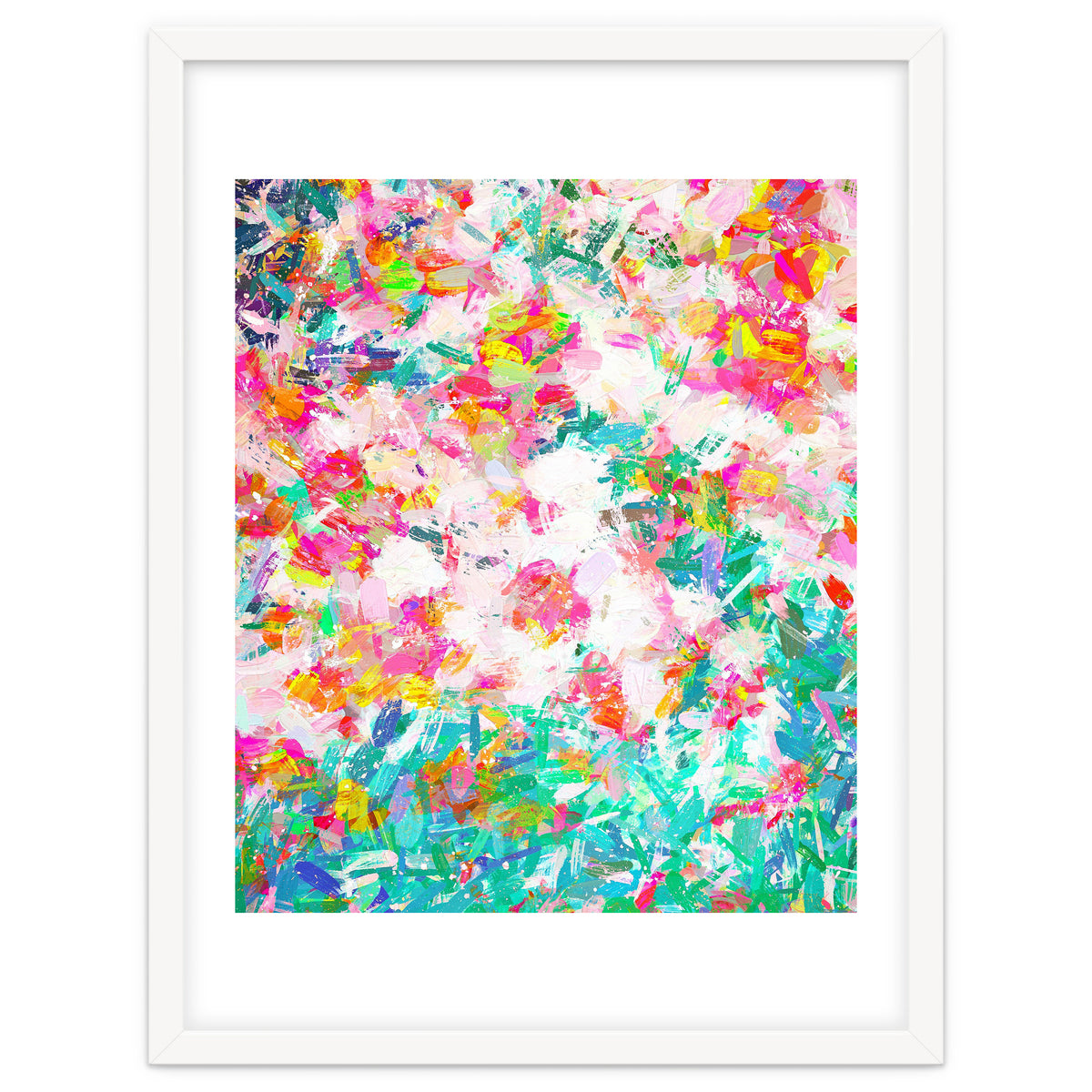Painted Joy | Abstract Botanical Floral Nature Painting | Spring Meadow Garden