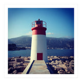 Red and white lighthouse (Print Only) thumbnail