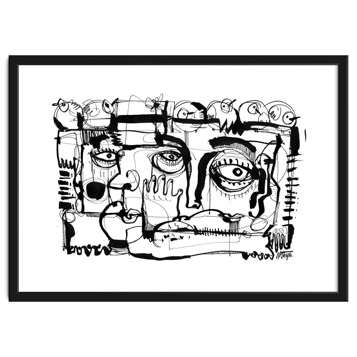 Birds on a Wire - b&w